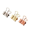 19mm rose gold long-tail clip, metal electroplated small clip, box-packed planner, binding dovetail clip, test paper clip, ticket clip Item Picture